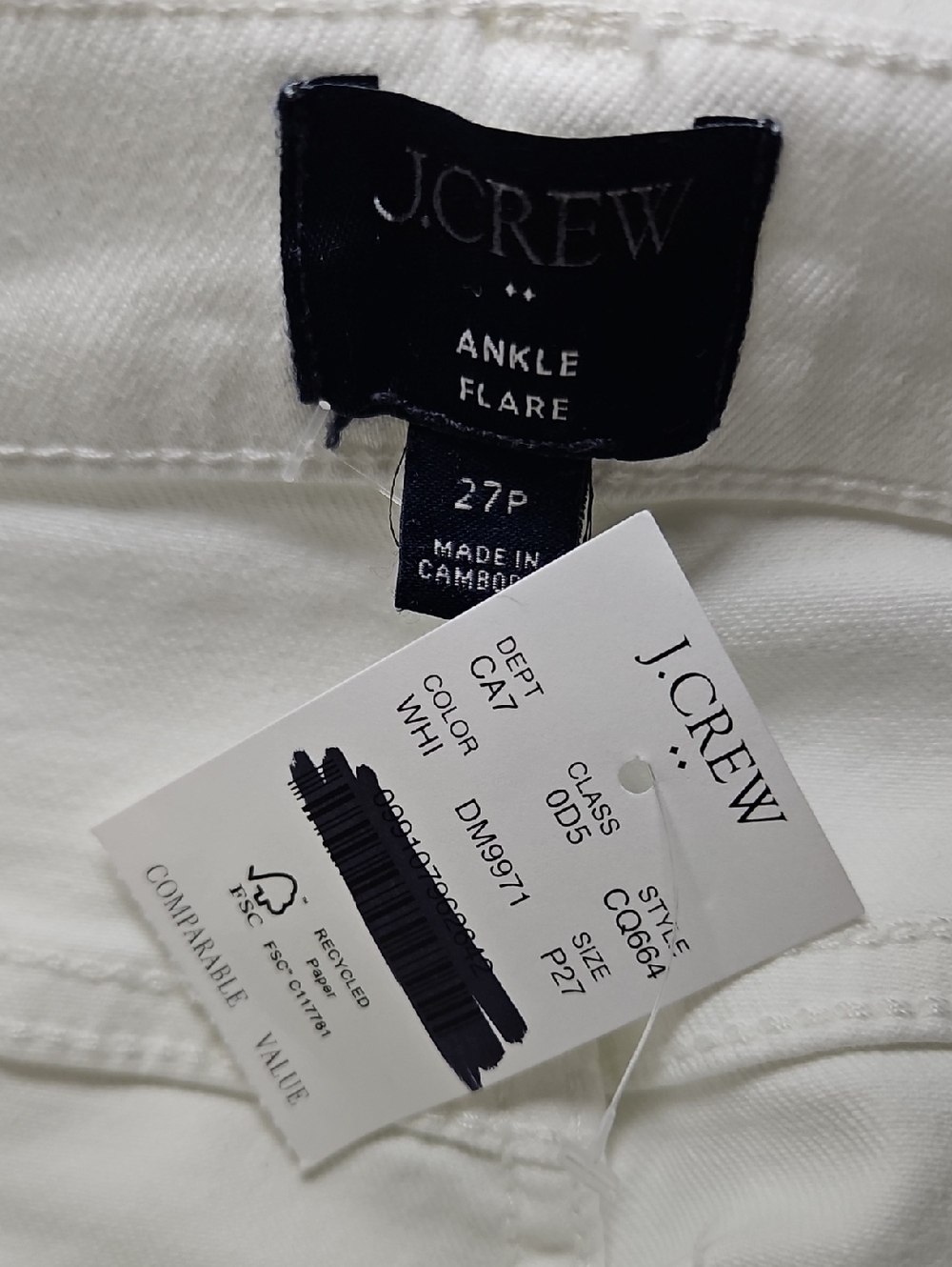 J.Crew Ankle Flare Jean New Size 27 Petite White - Picture 4 of 9